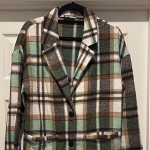 Women’s long Plaid Coat